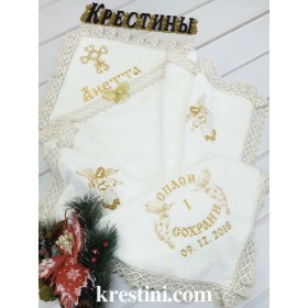 Хрестильна пелюшка для дівчинки "Аннета"